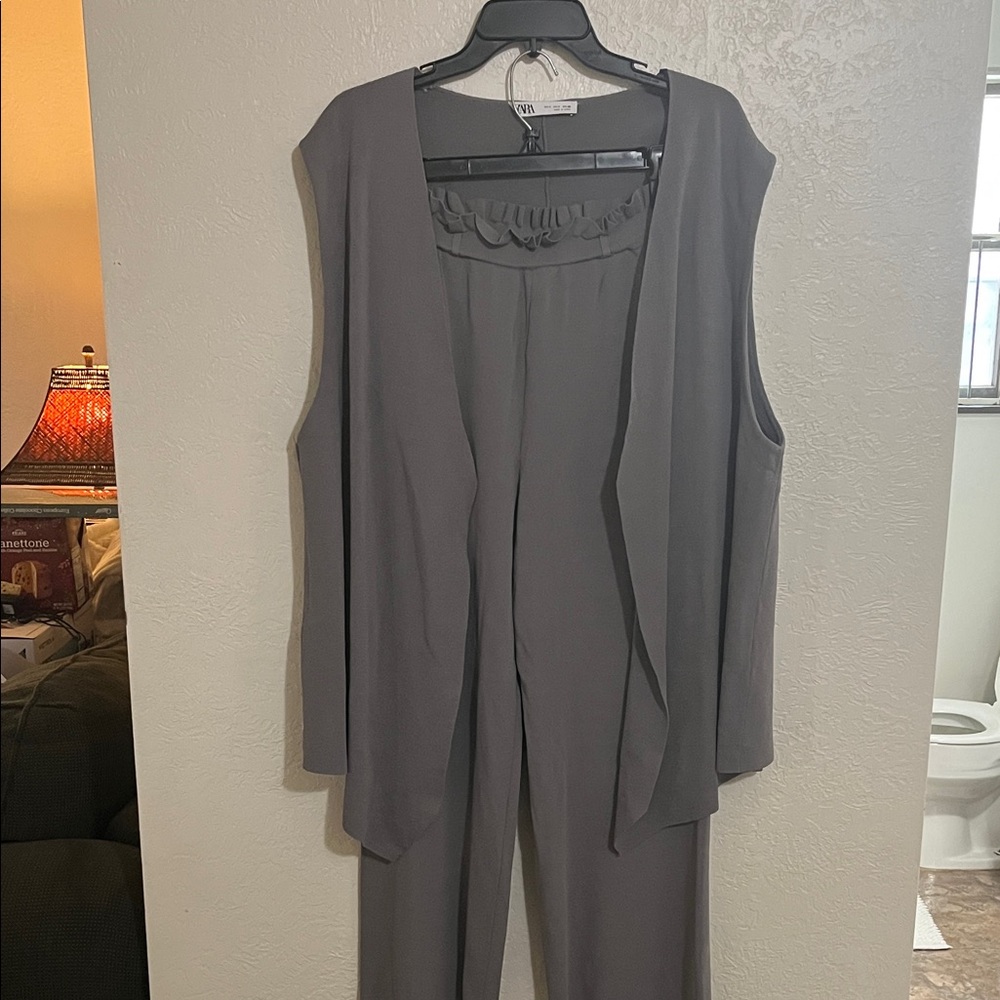 Zara Women's Pantsuit with cardigan